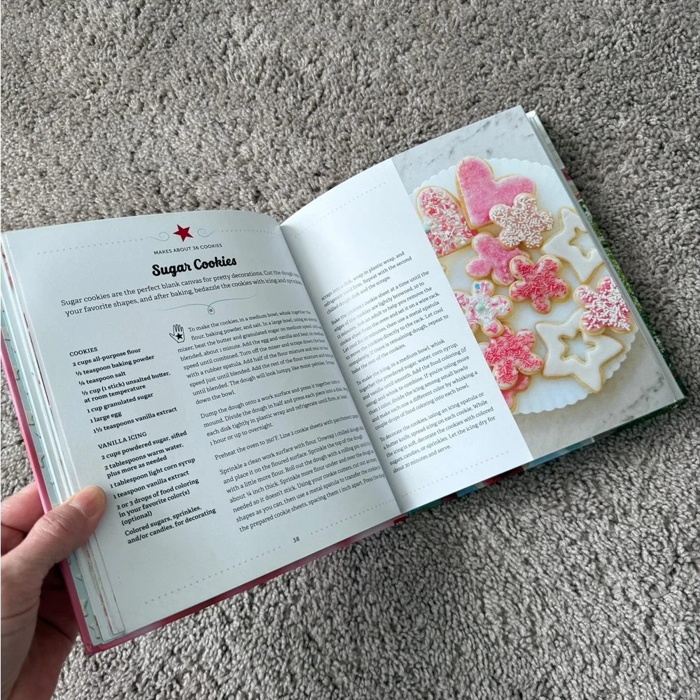 Williams Sonoma x American Girl hardcover Baking Cookbook - Pink cupcake cover